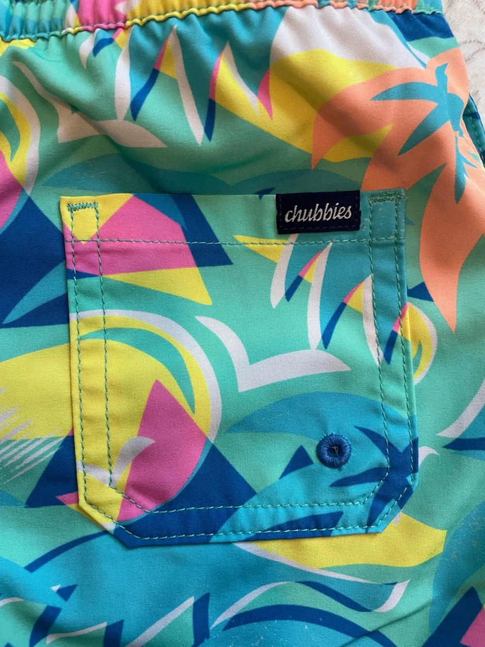 Chubbies Boys Vibrant Tropical Print Swim Trunks